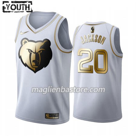 Maglia NBA Memphis Grizzlies Josh Jackson 20 Nike 2019-20 Bianco Golden Edition Swingman - Bambino